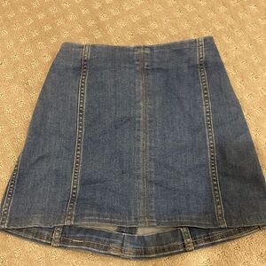 High rise jean skirt. Denim